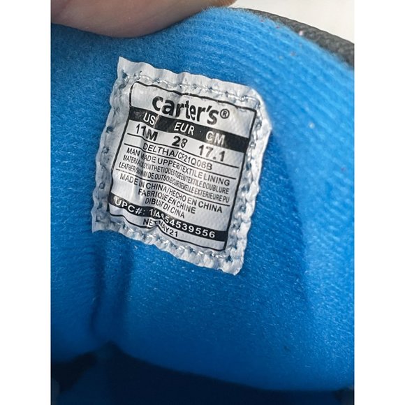 CARTER'S Deltha toddler snow boots, grey/blue, size 11M - Picture 3 of 8